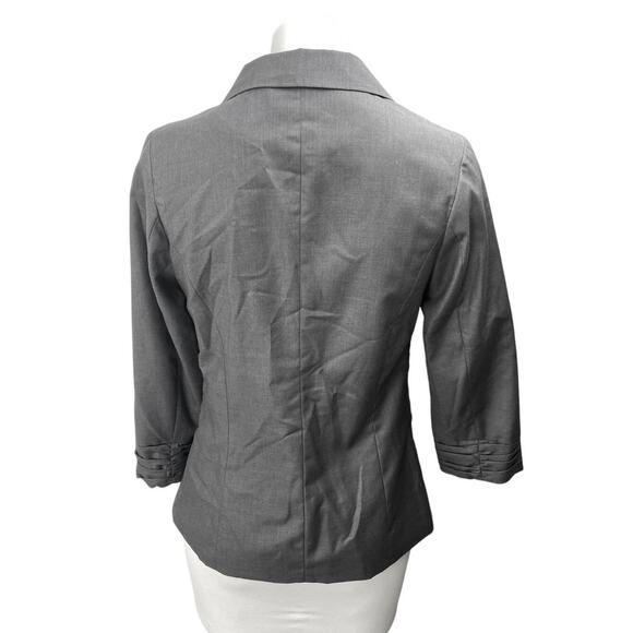 Doki Geki Women's Long Sleeve Gray Single Button Blazer Coat Suit Jacket Size S - Picture 2 of 3